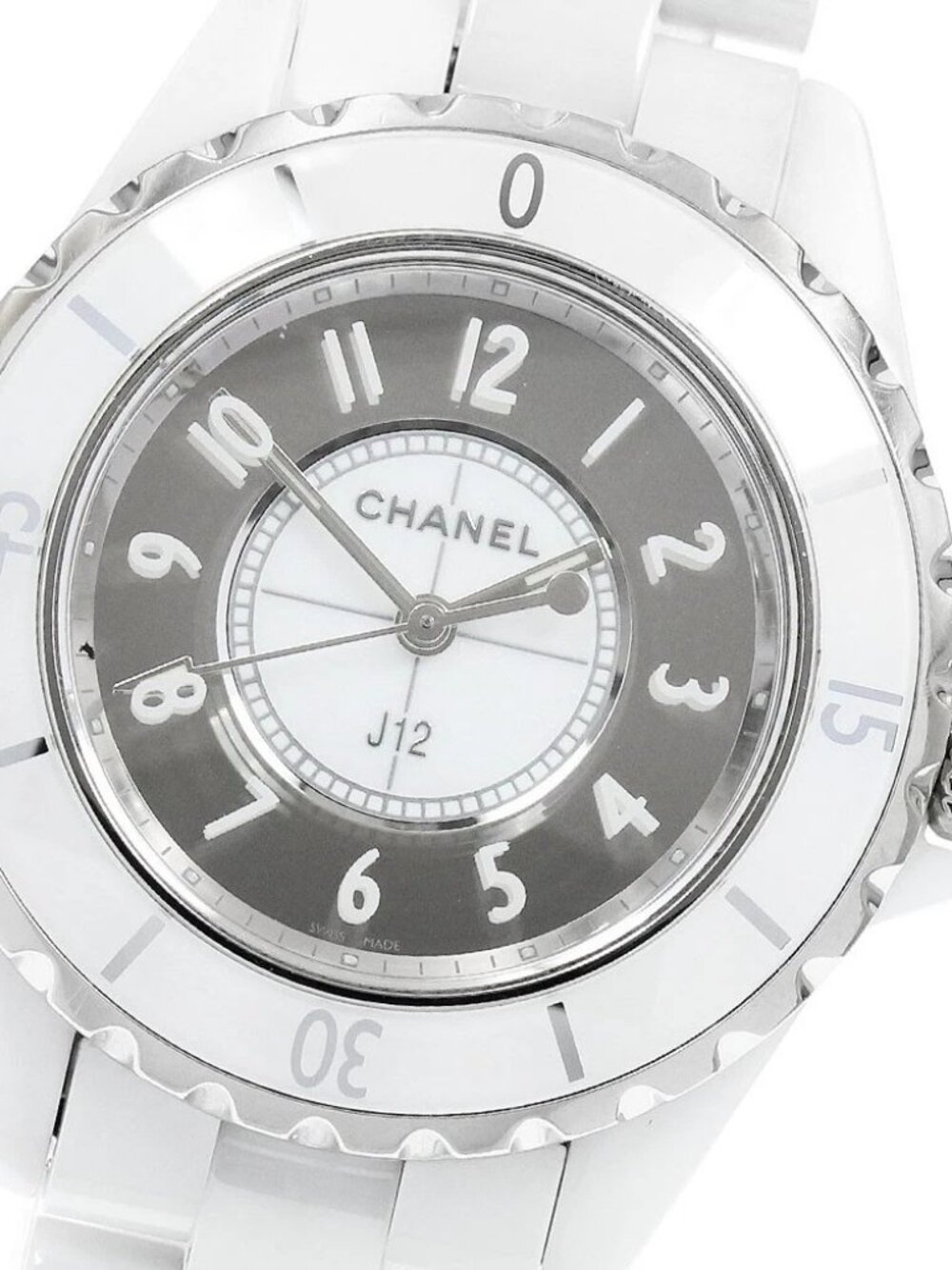 CHANEL J12 Mirror H4861 White Ceramic Quartz Ladies Watch_943195